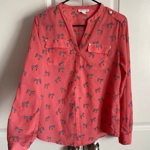 Zebra blouse size small